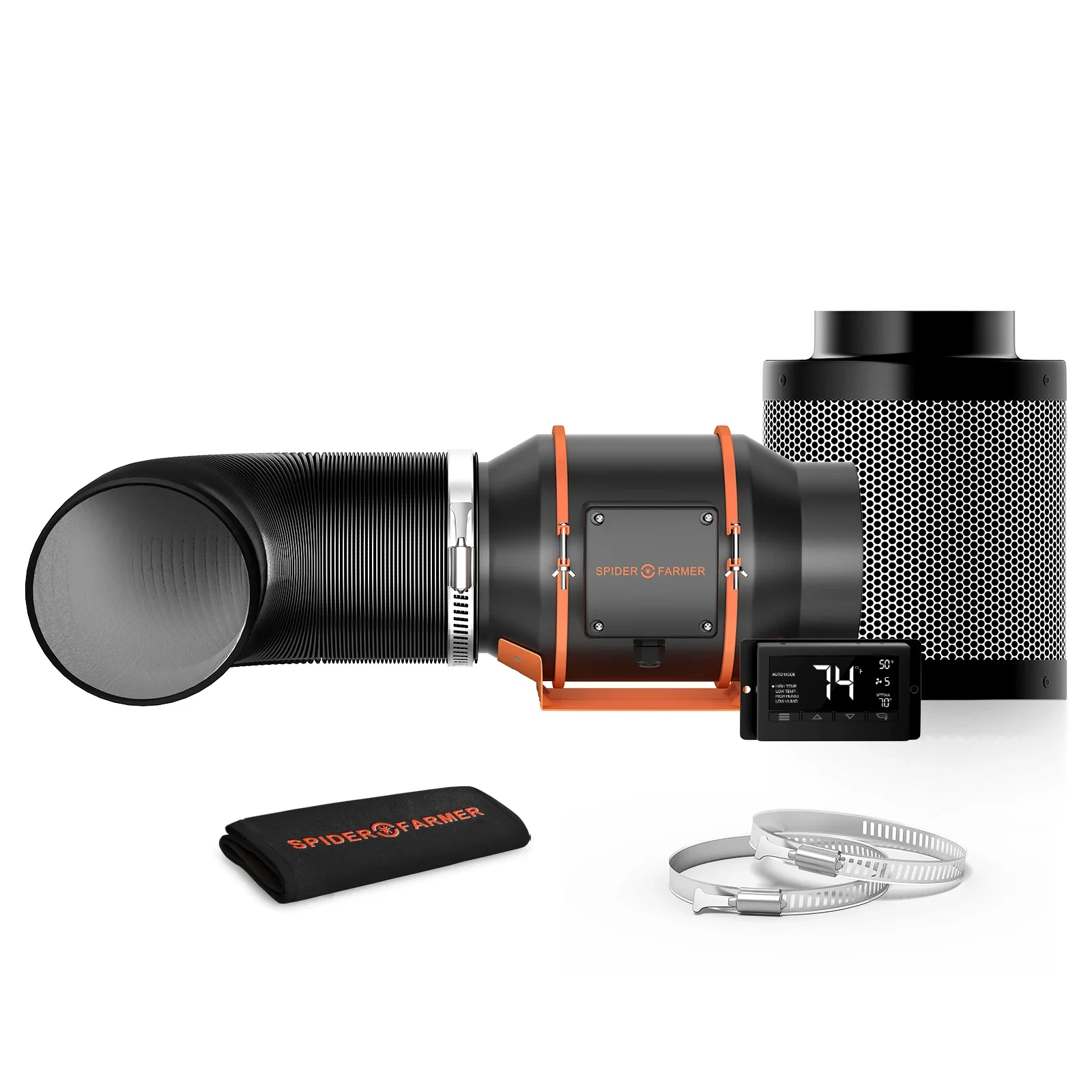 Spider Farmer 6 Inch Carbon Filter 350 CFM In line Duct Fan Ventilation Kit With Temperature Humidity Controller
Spider Farmer 6 Inch Carbon Filter 350 CFM In line Duct Fan Ventilation Kit With Temperature Humidity Controller