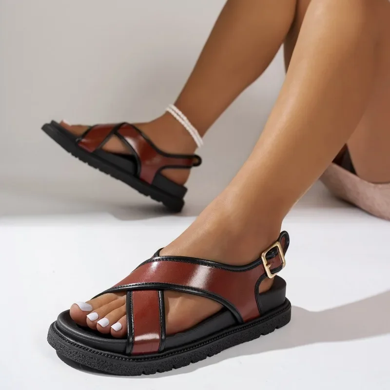 Women's Shoes 2025 Open Toe Women's Sandals Outdoor Casual Sandals Women Round Toe Buckle Strap Plus Size Flat with Shoes Women
Women's Shoes 2025 Open Toe Women's Sandals Outdoor Casual Sandals Women Round Toe Buckle Strap Plus Size Flat with Shoes Women