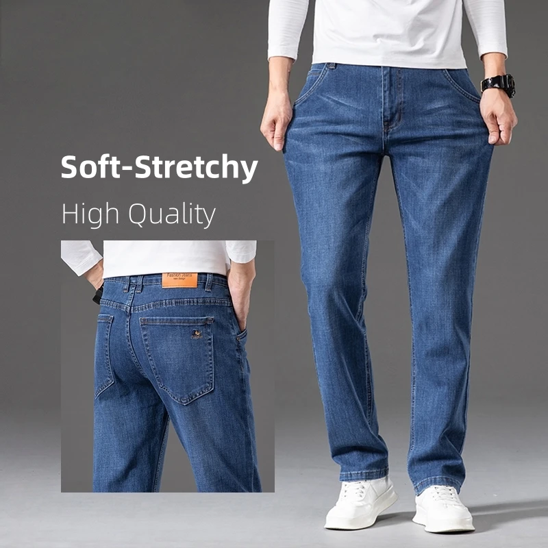 Regular Men's Jeans Stretch Business Casual Straight Fashion Pants Classic Style Loose Brand Male Denim Trousers
Regular Men's Jeans Stretch Business Casual Straight Fashion Pants Classic Style Loose Brand Male Denim Trousers