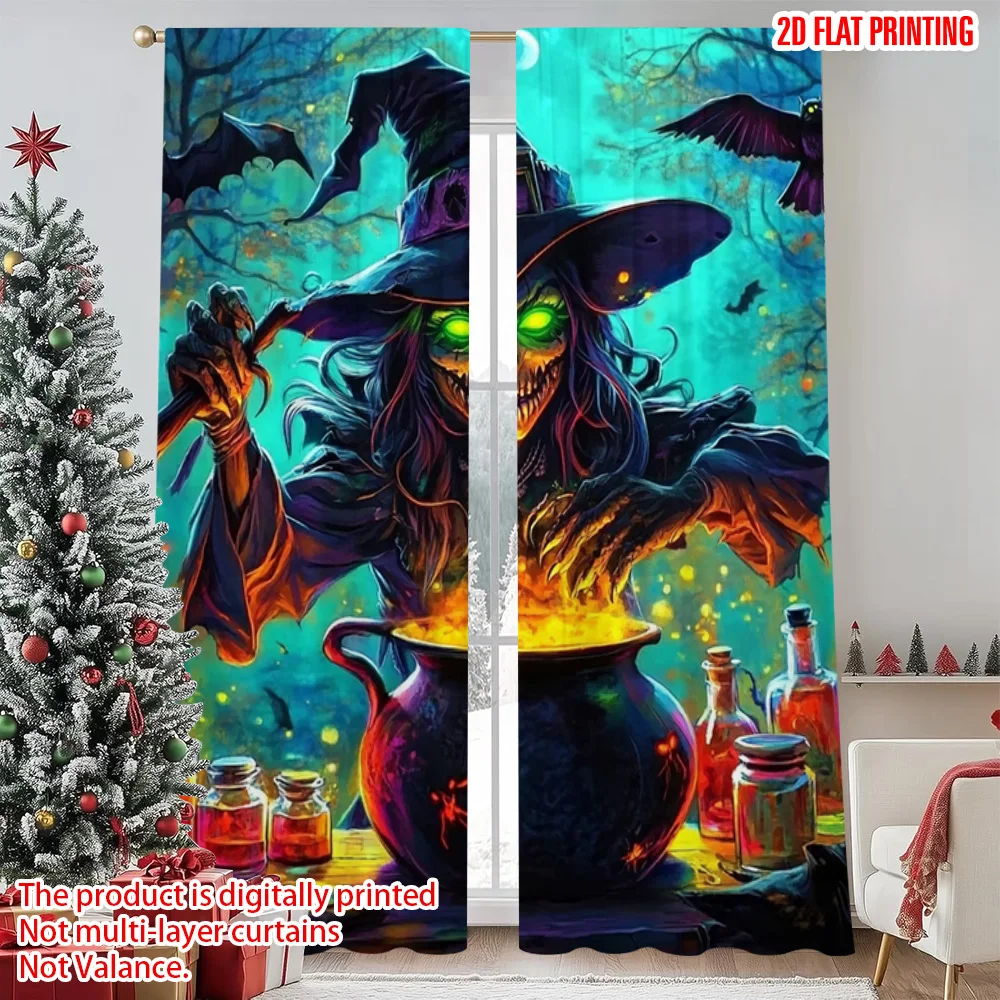 2pcs 2D flat printing Merry Christmas Scene Curtains Skeleton Witch Versatile 100% Polyester Without Electricity Party
2pcs 2D flat printing Merry Christmas Scene Curtains Skeleton Witch Versatile 100% Polyester Without Electricity Party