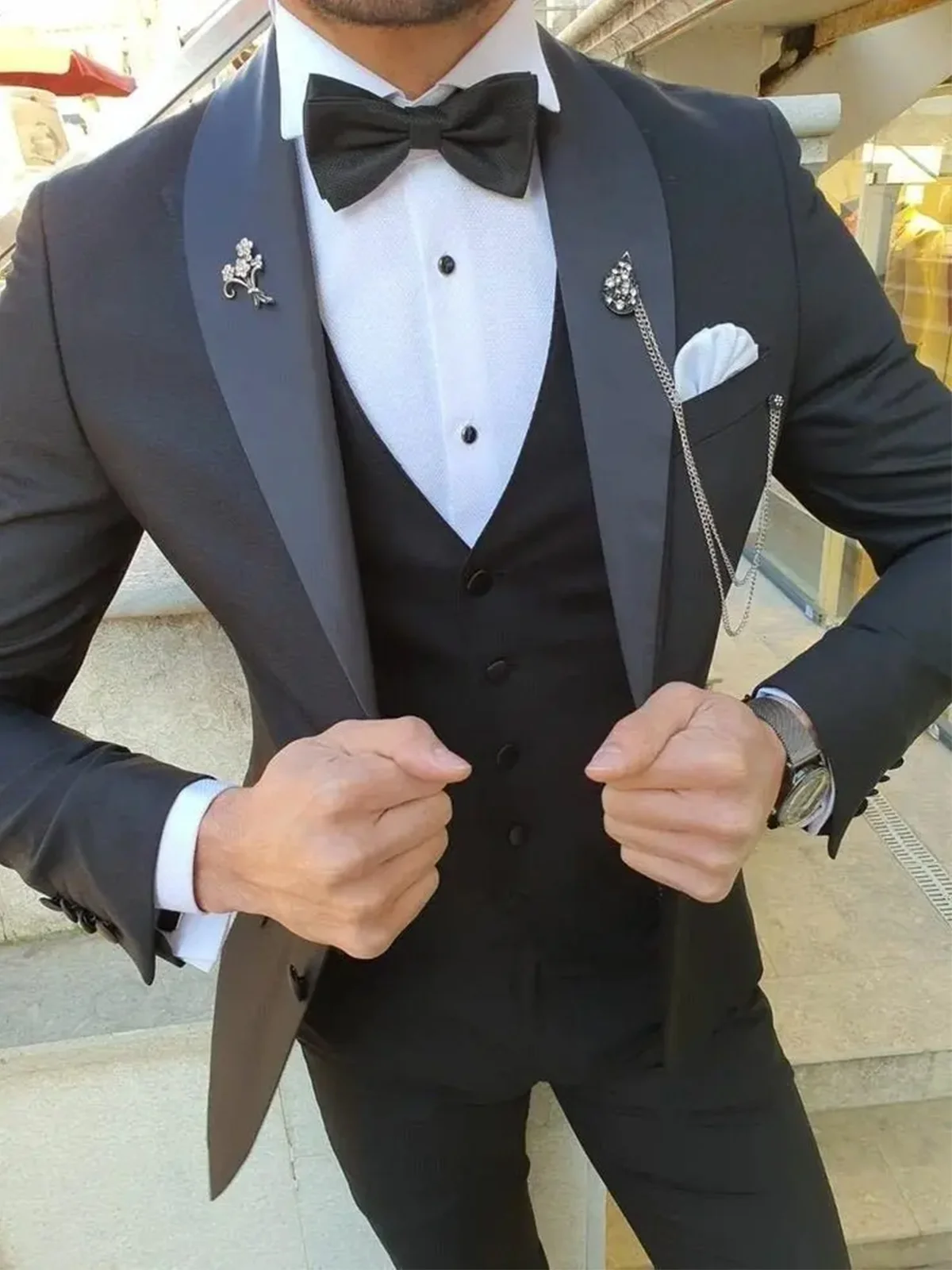 AnnieBritney умный повседневный мужской костюм Slim Fit с шалью и лацканами однотонный смокинг костюм для мужчин Roupas Masculinas Hombre костюм Homme De Luxe
AnnieBritney умный повседневный мужской костюм Slim Fit с шалью и лацканами однотонный смокинг костюм для мужчин Roupas Masculinas Hombre костюм Homme De Luxe