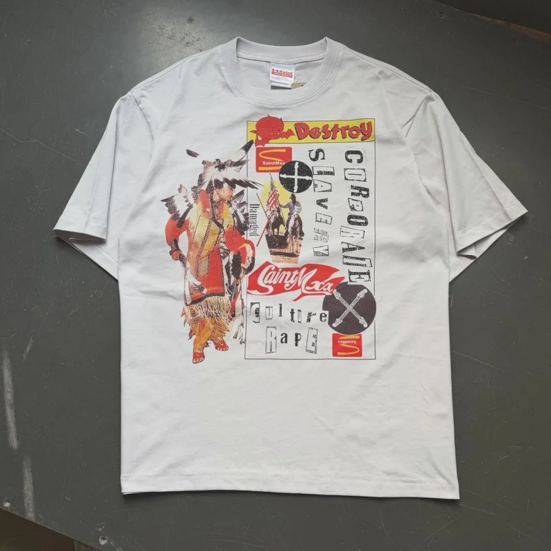 Streetwear SAINT TEE White Crew Neck Printed Oversized Summer Short-Sleeve T-Shirt
Streetwear SAINT TEE White Crew Neck Printed Oversized Summer Short-Sleeve T-Shirt
