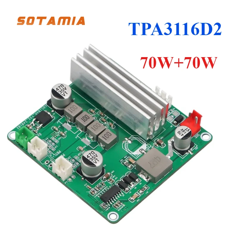 SOTAMIA TPA3116D2 Плата усилителя высокой мощности 70 Вт + 70 Вт Hi-Fi цифровая домашняя музыка звук динамик усилитель аудио модуль мини усилитель
SOTAMIA TPA3116D2 Плата усилителя высокой мощности 70 Вт + 70 Вт Hi-Fi цифровая домашняя музыка звук динамик усилитель аудио модуль мини усилитель