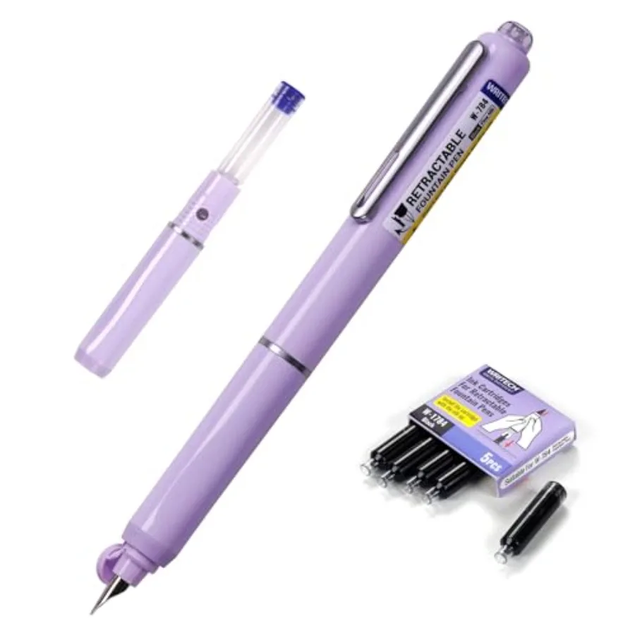Fountain Fine Nib: Retractable Ink s Set Includes 5 Ink Cartridges Smooth Writing for Calligraphy Sketching Journaling Gift
Fountain Fine Nib: Retractable Ink s Set Includes 5 Ink Cartridges Smooth Writing for Calligraphy Sketching Journaling Gift