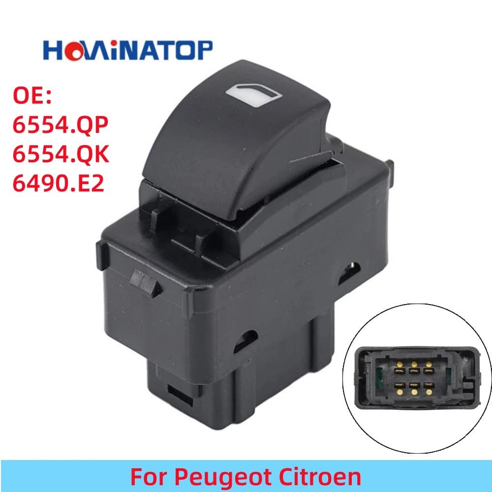 HOWINATOP 6490.E2 6554.QP 6554.QK 6 Pin Passenger Side Power Window Switch For Peugeot 207 Citroen Berlingo OEM Replacement
HOWINATOP 6490.E2 6554.QP 6554.QK 6 Pin Passenger Side Power Window Switch For Peugeot 207 Citroen Berlingo OEM Replacement
