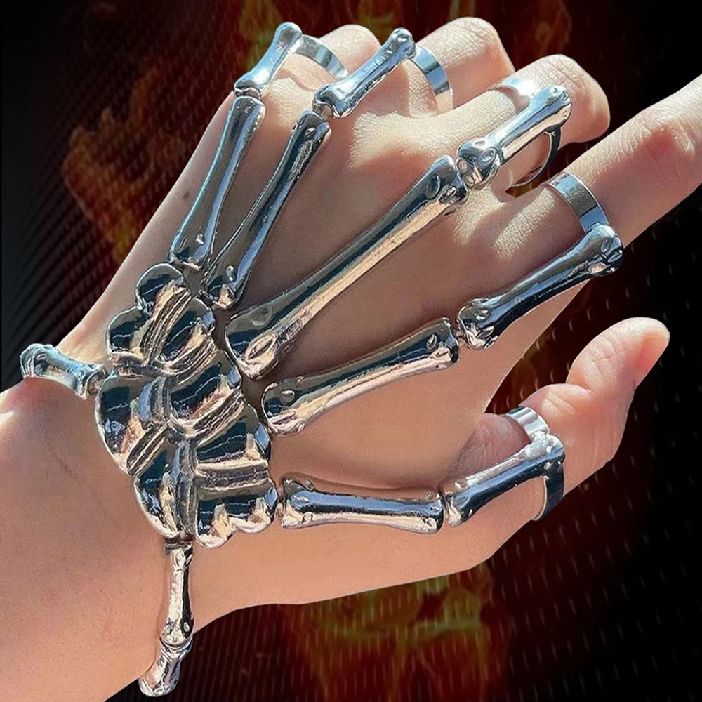Adjustable Bracelet Bangles Halloween Party Accessories Skeleton Hand Bracelet For Women Gothic Punk Skull Elasticity
Adjustable Bracelet Bangles Halloween Party Accessories Skeleton Hand Bracelet For Women Gothic Punk Skull Elasticity