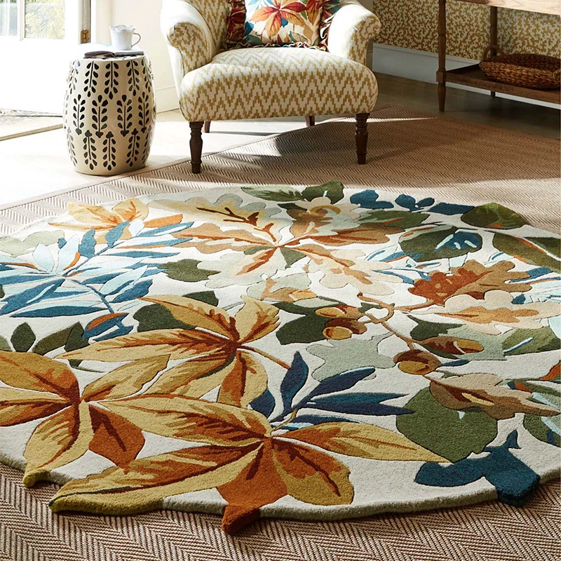 Colorful Maple Leaves Round Carpet For Bedroom Thickened Acrylic Rugs Living Room Hand Carved Piano Floor Mat Home Table Rug
Colorful Maple Leaves Round Carpet For Bedroom Thickened Acrylic Rugs Living Room Hand Carved Piano Floor Mat Home Table Rug