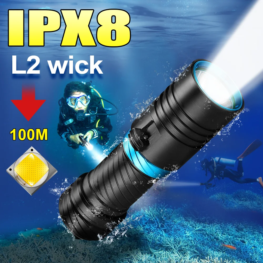 Подводный фонарь L2 2025 IPX8, фонарик для дайвинга, перезаряжаемый профессиональный фонарь для подводного плавания, мощная водонепроницаемая лампа для дайвинга
Подводный фонарь L2 2025 IPX8, фонарик для дайвинга, перезаряжаемый профессиональный фонарь для подводного плавания, мощная водонепроницаемая лампа для дайвинга