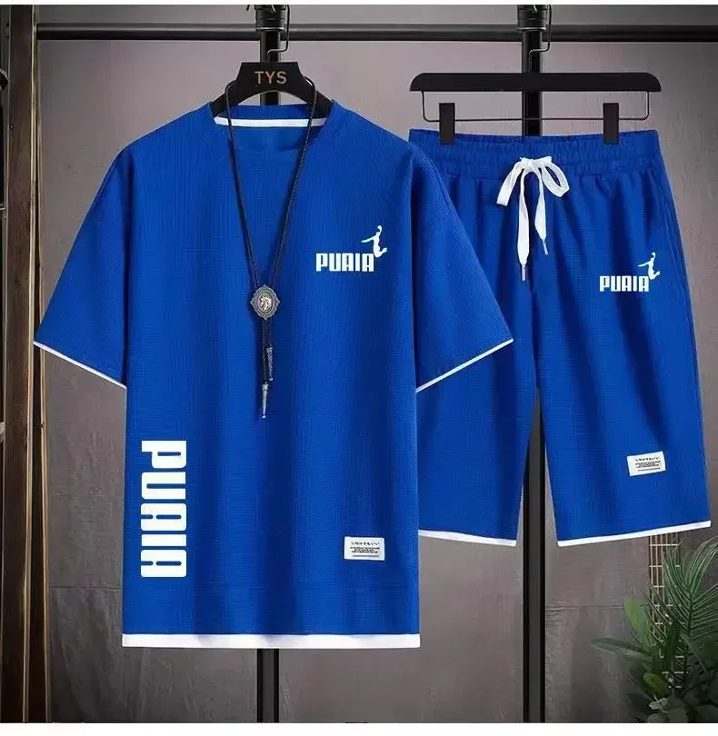 2025 Summer men's casual sports suit, quick-drying breathable elastic short-sleeved shirt + quarter pants men's fitness suit
2025 Summer men's casual sports suit, quick-drying breathable elastic short-sleeved shirt + quarter pants men's fitness suit