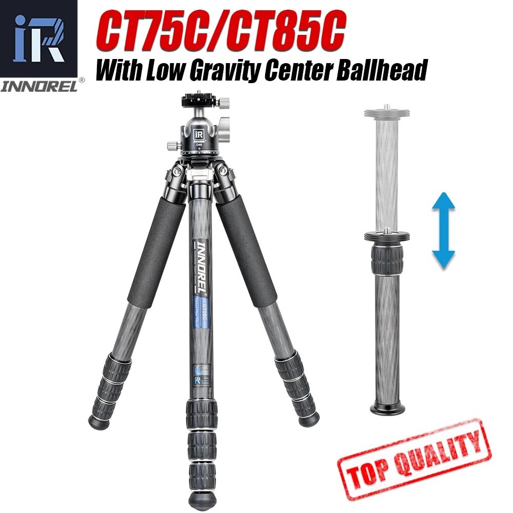 CT75C/85C Professional Carbon Fiber Tripod for DSLR Camera Heavy Duty Stand Low Gravity Center Ballhead add Short Center Column
CT75C/85C Professional Carbon Fiber Tripod for DSLR Camera Heavy Duty Stand Low Gravity Center Ballhead add Short Center Column