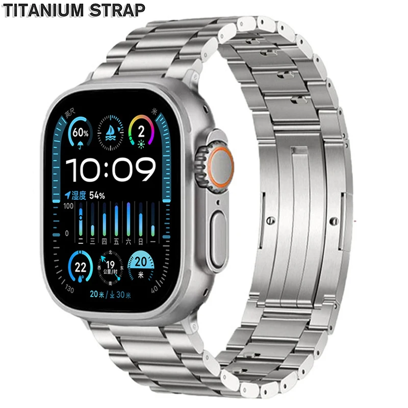 Titanium Metal Strap for Apple Watch Ultra 3/2 49mm 46mm 45mm 44mm 42mm Band for Iwatch Series 11 10 9 8 7 6 5 4 Luxury Bracelet
Titanium Metal Strap for Apple Watch Ultra 3/2 49mm 46mm 45mm 44mm 42mm Band for Iwatch Series 11 10 9 8 7 6 5 4 Luxury Bracelet
