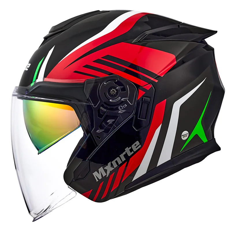 Double Lens Half Helmet Mxnrte Gatling Red Motorcycle Helmet Off-Road Safety Helmet DOT Approved Casco Casque Men and Women 
Double Lens Half Helmet Mxnrte Gatling Red Motorcycle Helmet Off-Road Safety Helmet DOT Approved Casco Casque Men and Women