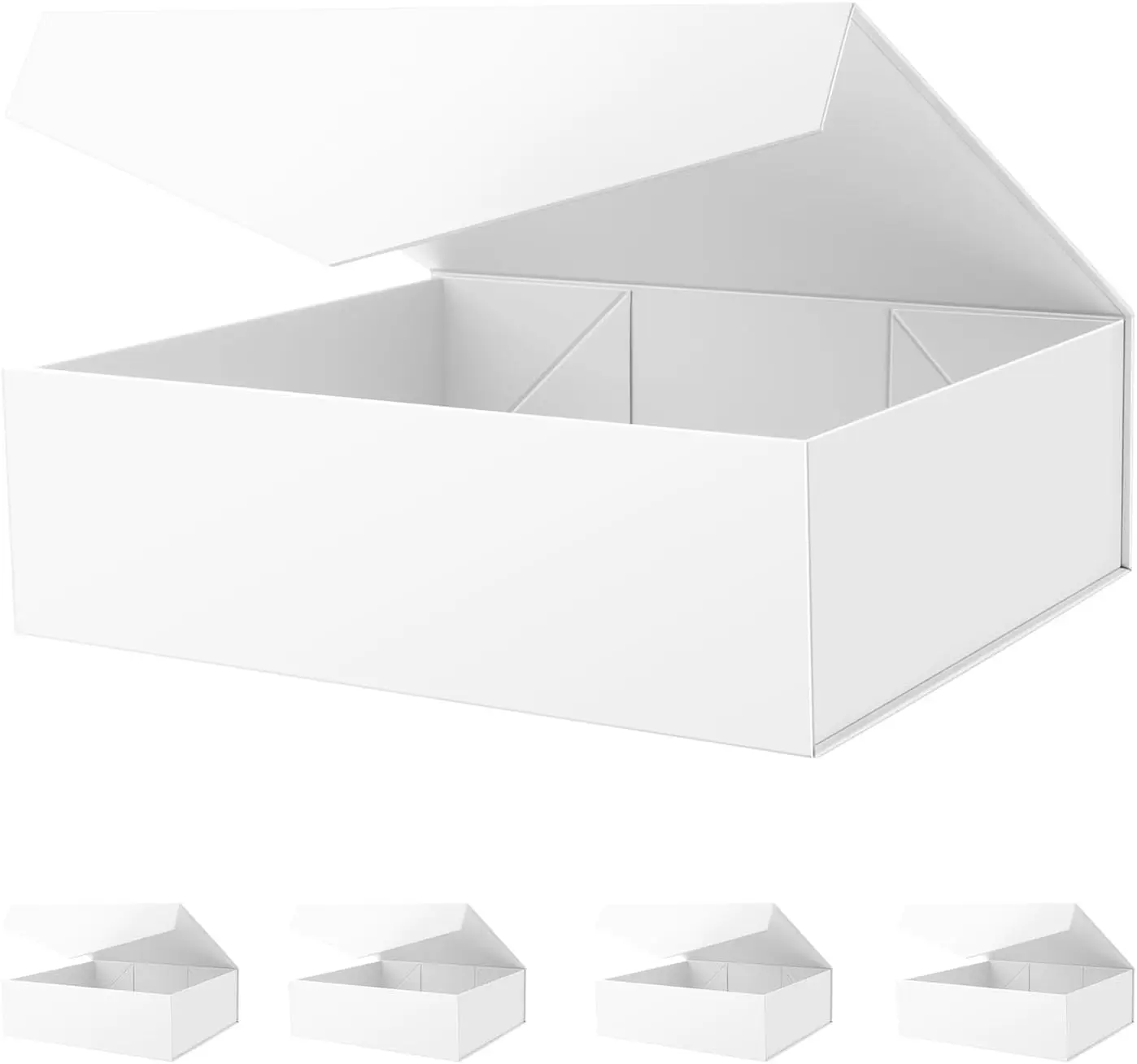 Large Gift Boxes with Lids - 16.3x14.2x5 Inches, White Magnetic Closure for Clothes & Big Gifts
Large Gift Boxes with Lids - 16.3x14.2x5 Inches, White Magnetic Closure for Clothes & Big Gifts