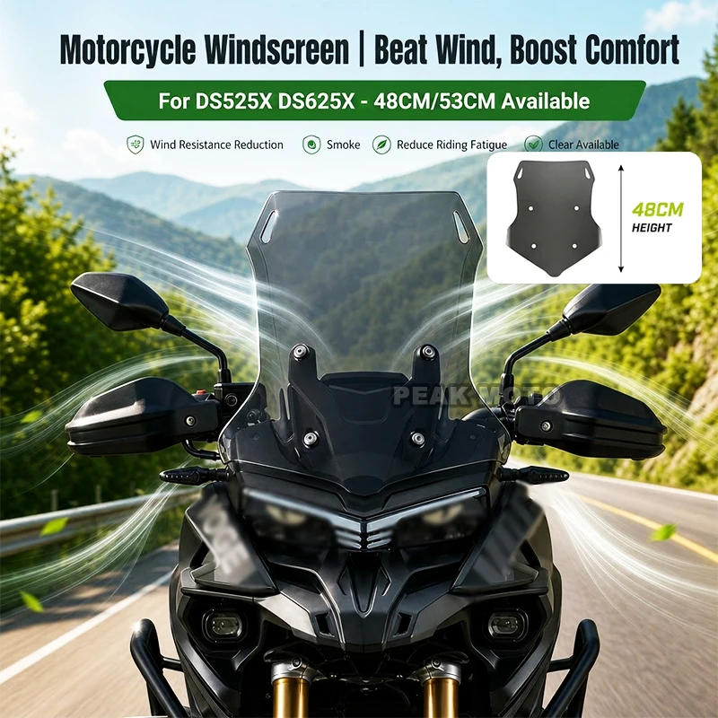 For VOGE DS625X DS525X DS 625X 525X 625DSX 525DSX Windshield Modification Heightened And Widened Motorcycle Windscreen Deflector
For VOGE DS625X DS525X DS 625X 525X 625DSX 525DSX Windshield Modification Heightened And Widened Motorcycle Windscreen Deflector