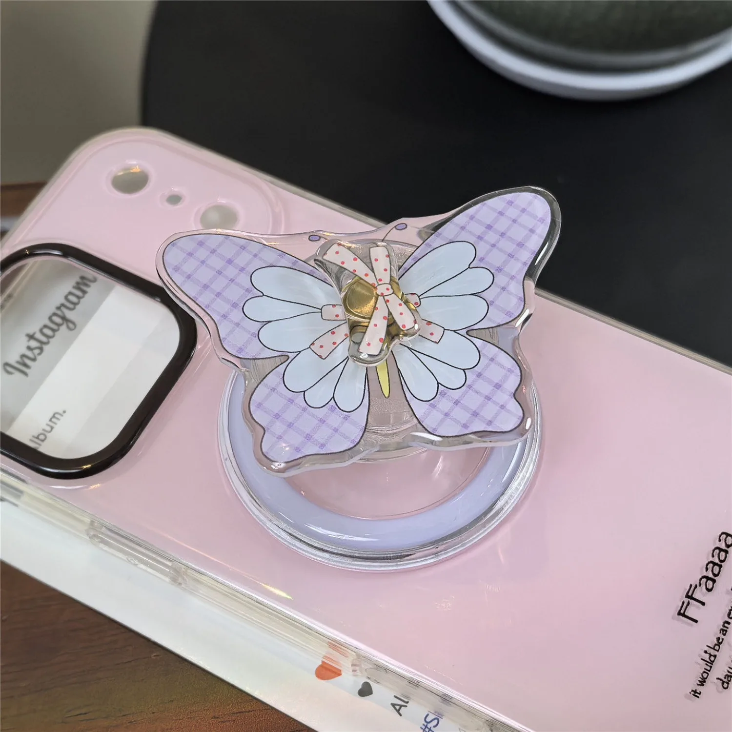 Aesthetic Purple Butterfly Phone Grip Rotatable Stand For iPhone 16 Pro Max For MagSafe Compatible Cute Girls Gift Accessories
Aesthetic Purple Butterfly Phone Grip Rotatable Stand For iPhone 16 Pro Max For MagSafe Compatible Cute Girls Gift Accessories