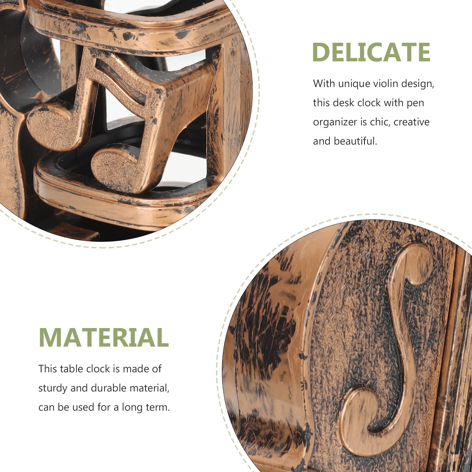Creative Desktop Violin Clock With Pen Holder Storage Decorative Violin Shape Ornament For Home Office Bedroom Shelf Bookcase 
Creative Desktop Violin Clock With Pen Holder Storage Decorative Violin Shape Ornament For Home Office Bedroom Shelf Bookcase