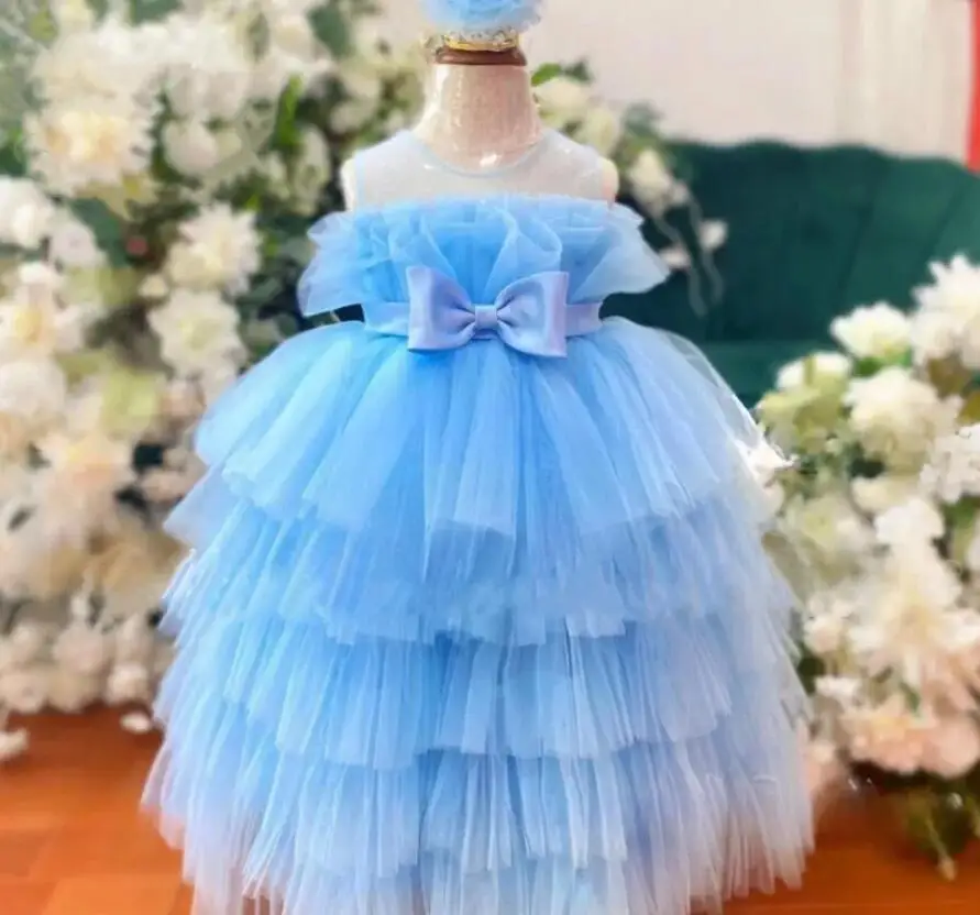 New Tailor-Made Flower Girl Dress for Wedding Sheer Neck Big Bow Long Length Girls Birthday Party Gown Child 1-14T
New Tailor-Made Flower Girl Dress for Wedding Sheer Neck Big Bow Long Length Girls Birthday Party Gown Child 1-14T