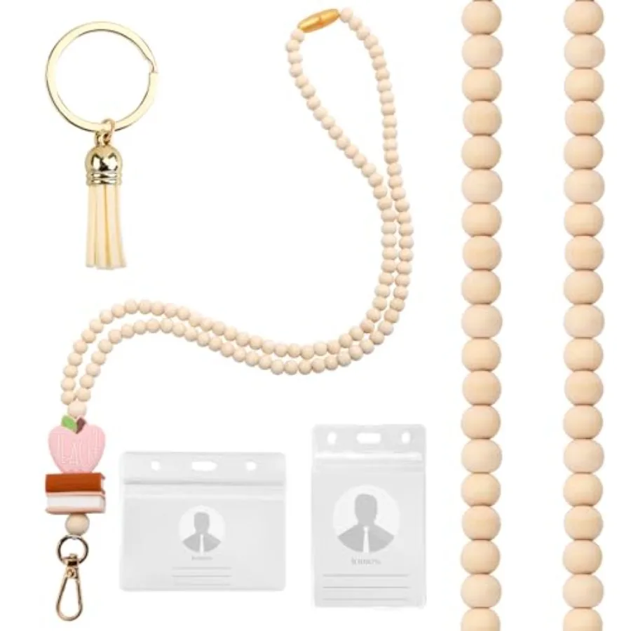Teacher Lanyard Heart Teacher Lanyard with Id Holder Wood Beaded Lanyard Cute Boho Teacher Lanyard for Women Cards Key Chains
Teacher Lanyard Heart Teacher Lanyard with Id Holder Wood Beaded Lanyard Cute Boho Teacher Lanyard for Women Cards Key Chains