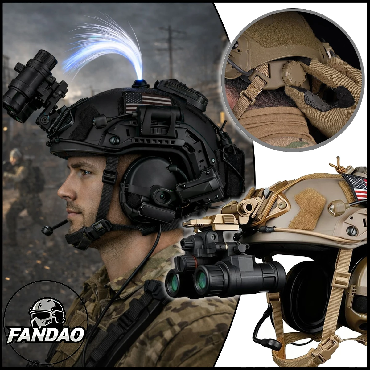 Military Tactical Protective Helmet Set Paintball Shooting Airsoft Helmet with Headset Signal Light Night Vision Goggles Model
Military Tactical Protective Helmet Set Paintball Shooting Airsoft Helmet with Headset Signal Light Night Vision Goggles Model