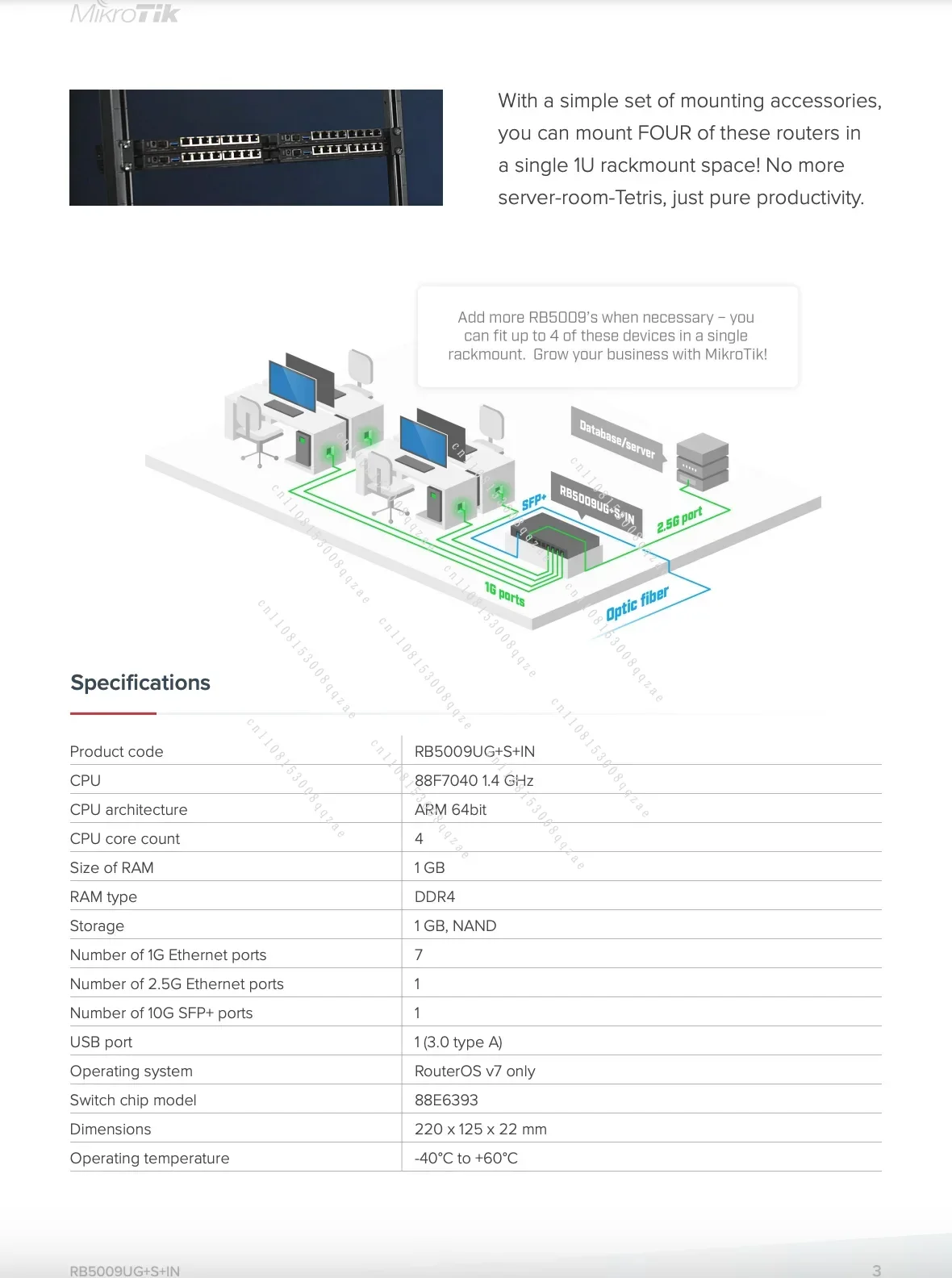 RB5009UPr/RB5009UG+S+IN Home 1 Gigabit 2.5G Gigabit POE
RB5009UPr/RB5009UG+S+IN Home 1 Gigabit 2.5G Gigabit POE