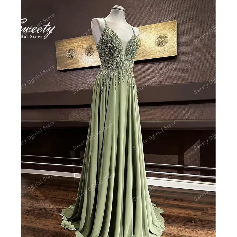 Luxury A-line Floor Length Evening Dress Lace Organza With Embroidery Prom Dresses V-neck Sleeveless Bride Dress Zipper Robe De
Luxury A-line Floor Length Evening Dress Lace Organza With Embroidery Prom Dresses V-neck Sleeveless Bride Dress Zipper Robe De