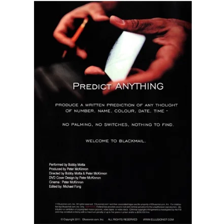 Bobby Motta's Blackmail - Mind - Blowing Card Magic Prop for Close - Up & Stage Mentalism Illusions Magia Magie Fun Magic Toys
Bobby Motta's Blackmail - Mind - Blowing Card Magic Prop for Close - Up & Stage Mentalism Illusions Magia Magie Fun Magic Toys