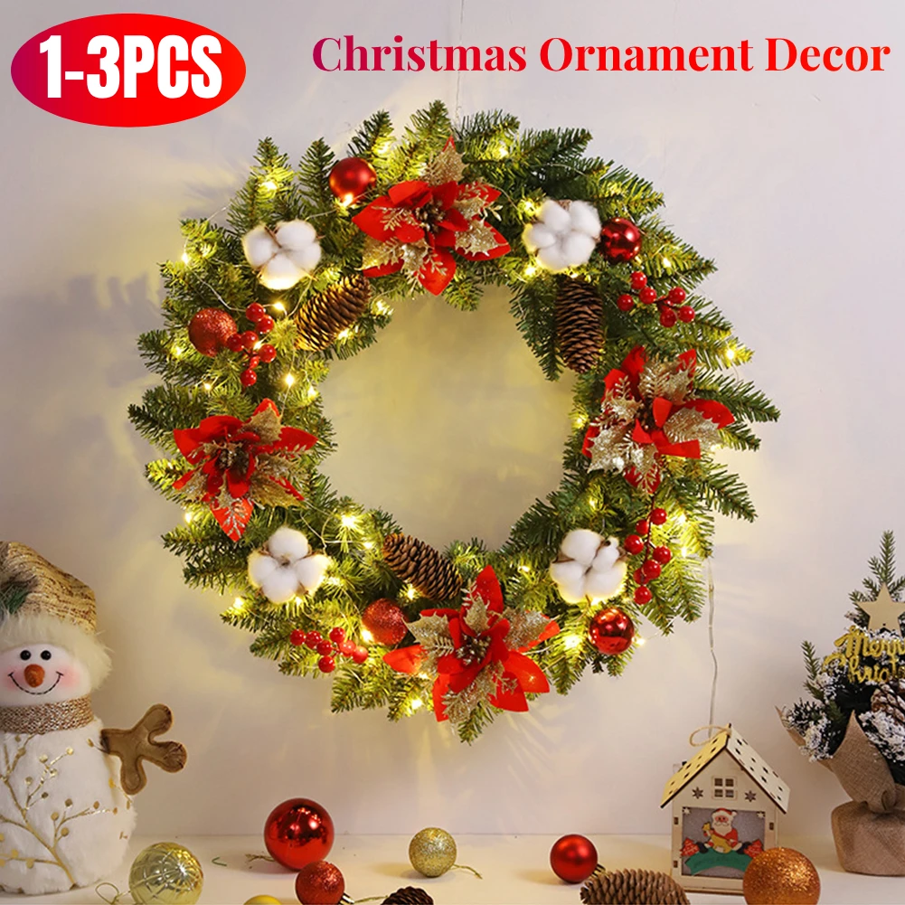 Artificial Christmas Wreath Branch with Light Home Rattan Golden Garland For Door Hanging Wall Outdoor Christmas Ornament Decor
Artificial Christmas Wreath Branch with Light Home Rattan Golden Garland For Door Hanging Wall Outdoor Christmas Ornament Decor