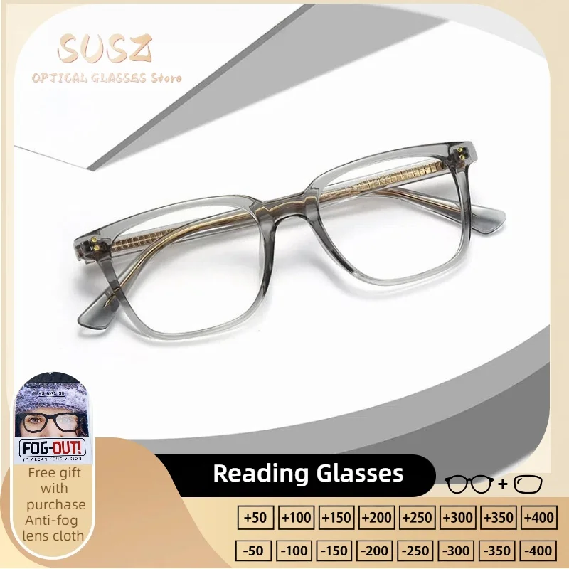 SUSZ Classic Simple Square Frame Myopia Prescription Eyeglasses Men Blue Light Blocking Progressive Multifocal Reading Glasses
SUSZ Classic Simple Square Frame Myopia Prescription Eyeglasses Men Blue Light Blocking Progressive Multifocal Reading Glasses