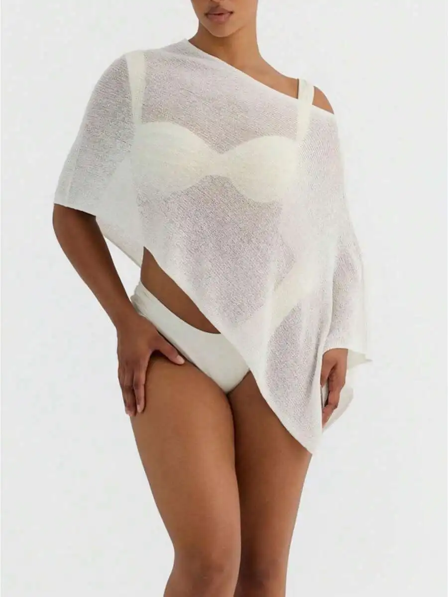 Womens Sheer Off Shoulder Poncho Cover Up Lightweight Mesh Knit Boho Beachwear
Womens Sheer Off Shoulder Poncho Cover Up Lightweight Mesh Knit Boho Beachwear