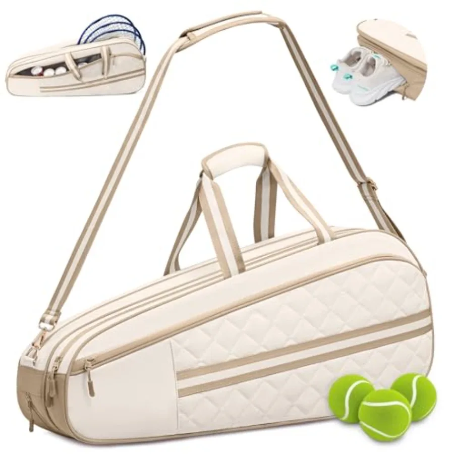 Tennis Bag for Women and Men 3-6 Rackets Tennis Racket Bag with Shoe Compartment and Insulated Pocket Water-Resistant Gym Bag P
Tennis Bag for Women and Men 3-6 Rackets Tennis Racket Bag with Shoe Compartment and Insulated Pocket Water-Resistant Gym Bag P