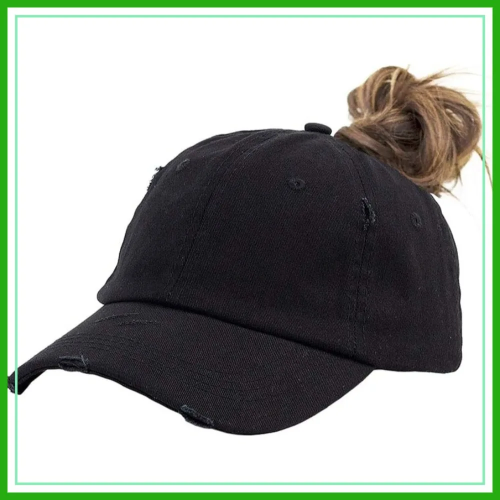 Retro Washed Twill Ponytail Baseball Hat Distressed Cap for Women
Retro Washed Twill Ponytail Baseball Hat Distressed Cap for Women