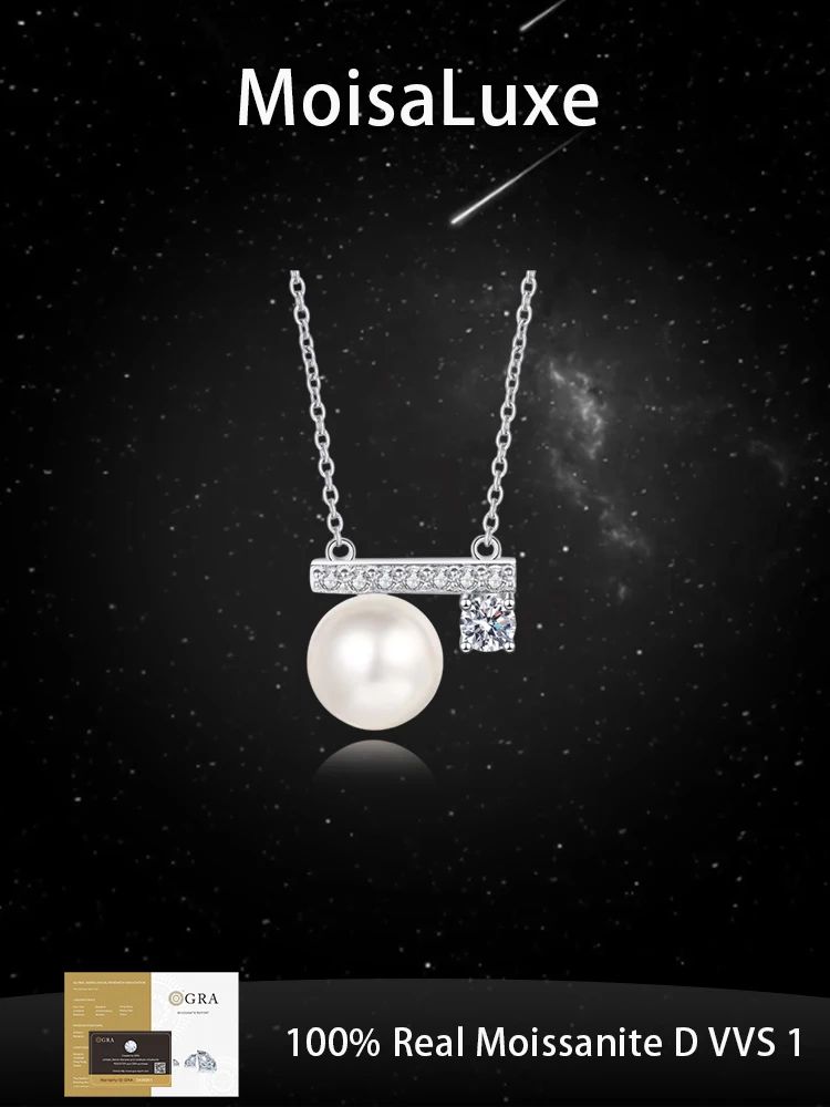 MoisaLuxe Official Store Moissanite Plata Sterling 925 Silver Fashion Clavicle Chain Pearl Pendant Necklace For Women Jewelry
MoisaLuxe Official Store Moissanite Plata Sterling 925 Silver Fashion Clavicle Chain Pearl Pendant Necklace For Women Jewelry