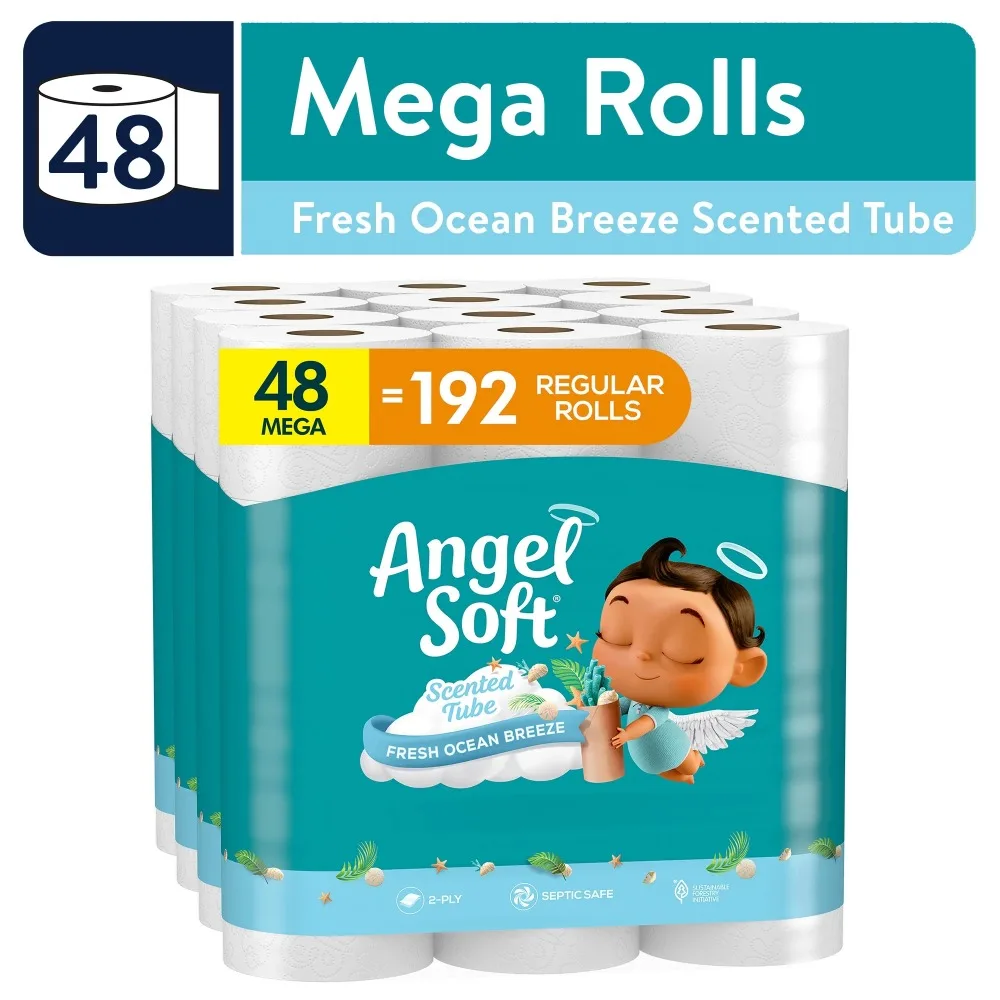 2-слойная туалетная бумага, ароматизированная трубка Fresh Ocean Breeze, 48 мега рулонов
2-слойная туалетная бумага, ароматизированная трубка Fresh Ocean Breeze, 48 мега рулонов