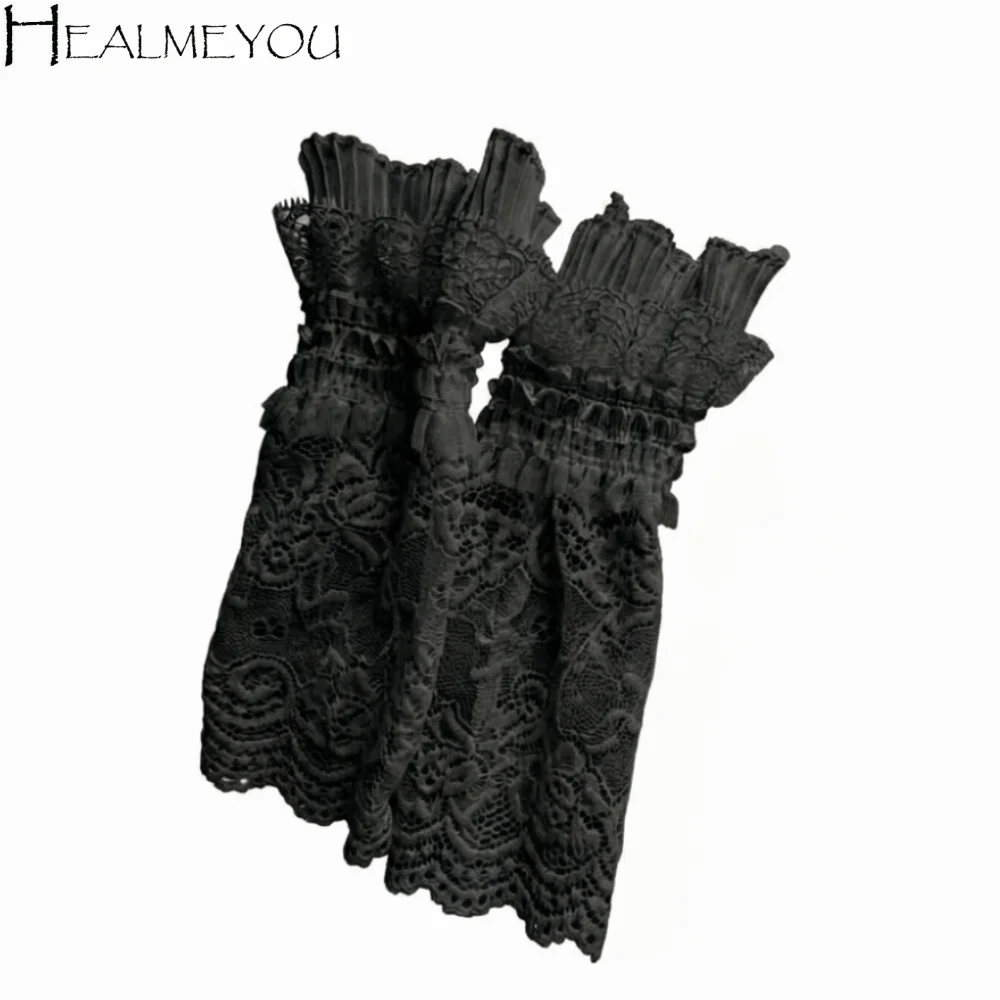 Classic Lace Trim Lace Arm Sleeves Mesh Ruffle Cuffs Wrist Sleeves Breathable See-Through Fingerless Gloves Prom Photography
Classic Lace Trim Lace Arm Sleeves Mesh Ruffle Cuffs Wrist Sleeves Breathable See-Through Fingerless Gloves Prom Photography