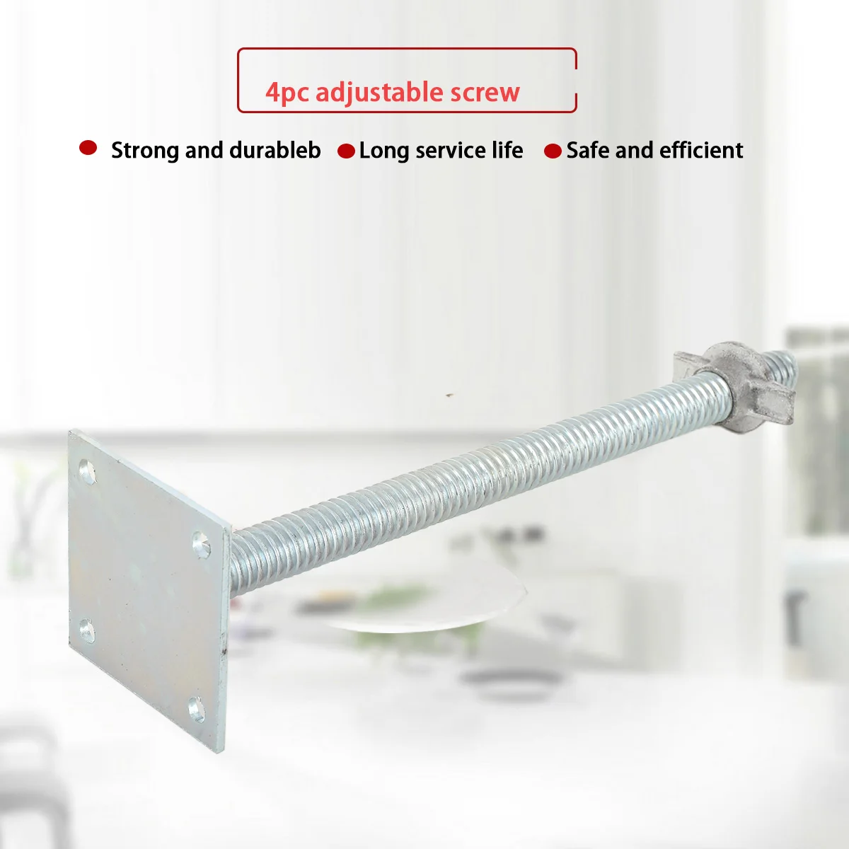 4pcs Adjustable Leveling Jack Screw Large Bearing Capacity Strong with Base Plate
4pcs Adjustable Leveling Jack Screw Large Bearing Capacity Strong with Base Plate