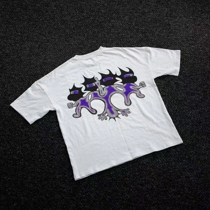 Cartoon Pattern Printing Cotton Five-minute Sleeve Men Women American Street Ins Tide Black T-shirt Summer New Loose Couple Tops
Cartoon Pattern Printing Cotton Five-minute Sleeve Men Women American Street Ins Tide Black T-shirt Summer New Loose Couple Tops