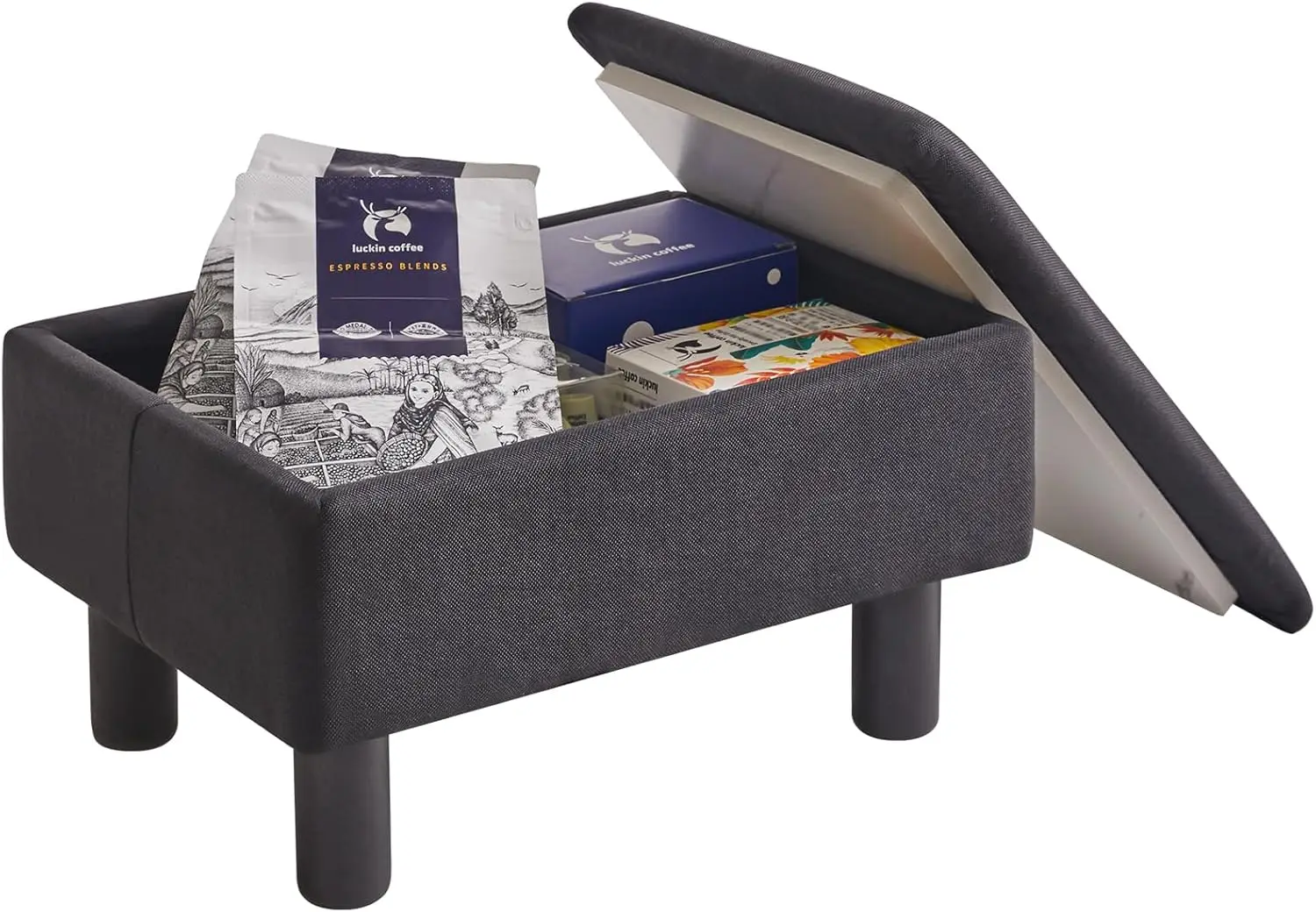 Storage Ottoman Footrest Stool With Linen Fabric, Rectangular, Flip Top Lid, Non-Slip Feet, Compact Design, Stylish And
Storage Ottoman Footrest Stool With Linen Fabric, Rectangular, Flip Top Lid, Non-Slip Feet, Compact Design, Stylish And