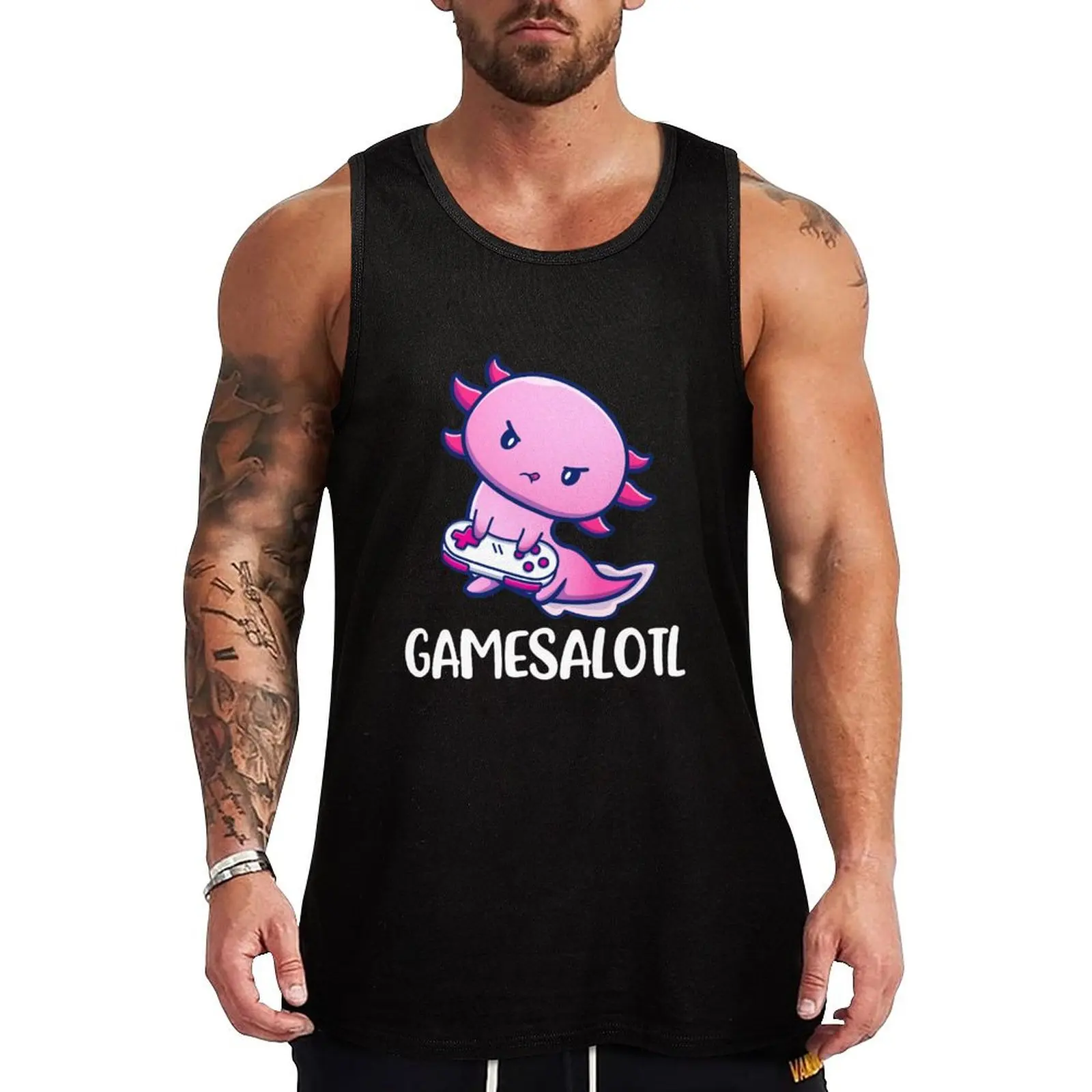 Gamesalotl Funny Axolotl Playing Video Games Tank Top sleeveless gym shirt man fitness basketball clothing
Gamesalotl Funny Axolotl Playing Video Games Tank Top sleeveless gym shirt man fitness basketball clothing