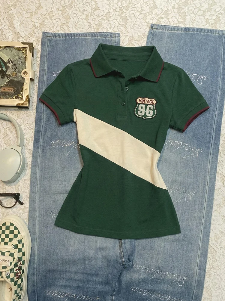 Original Bohemian Green Casual Versatile Patchwork Collar Short Sleeve T-Shirt for Young Women Commuting Summer Wear
Original Bohemian Green Casual Versatile Patchwork Collar Short Sleeve T-Shirt for Young Women Commuting Summer Wear