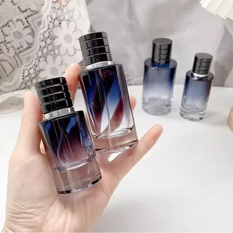 1 Pz 30 ml-100 ml Sfumatura di Colore di Vetro Portatile Riutilizzabile Bottiglia di Profumo Contenitore Cosmetico Atomizzatore Spruzzatore Viaggio Strumento Cosmetico
