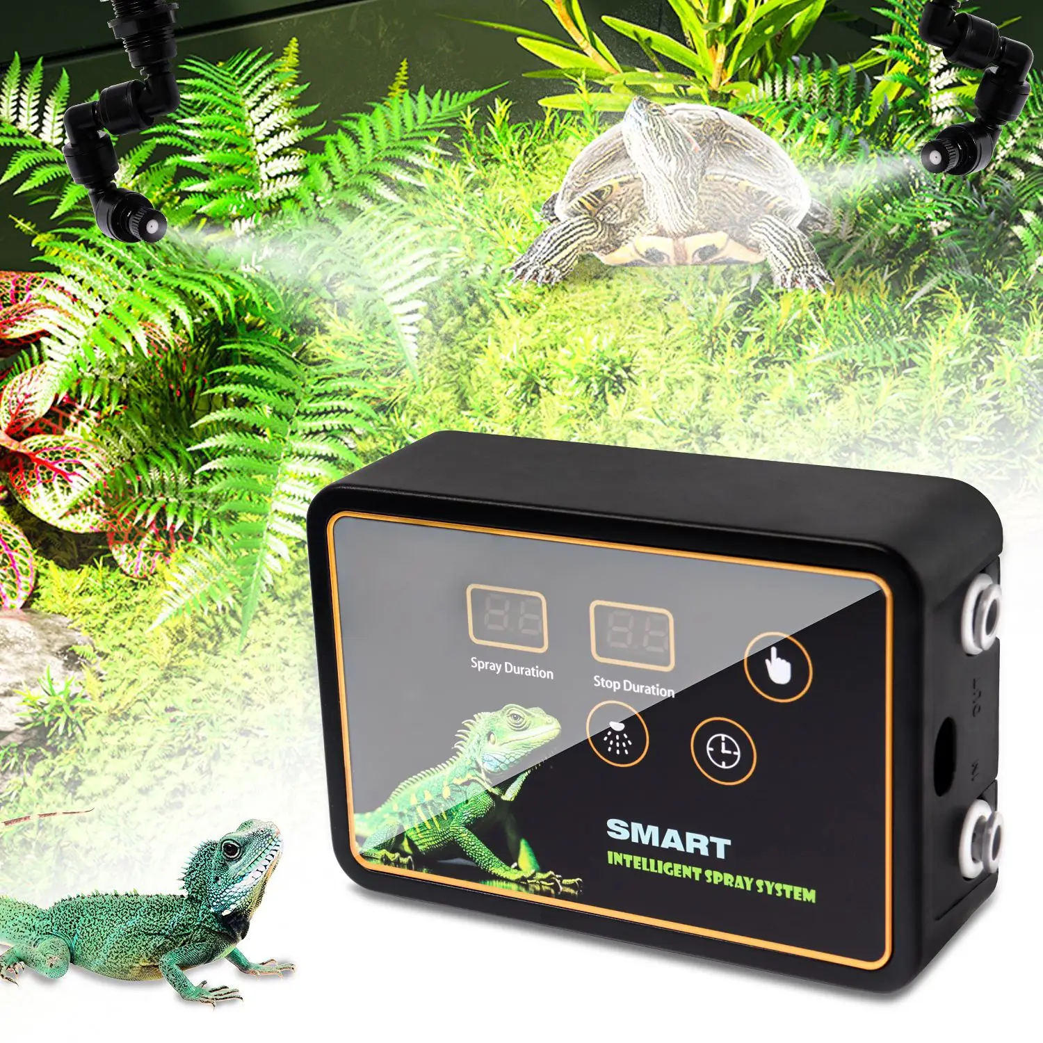 Custom Rainforest Terrarium Timed Spray System Atomizing Kit Mist Humidification System For Reptile And Tortoise Enclosures
Custom Rainforest Terrarium Timed Spray System Atomizing Kit Mist Humidification System For Reptile And Tortoise Enclosures