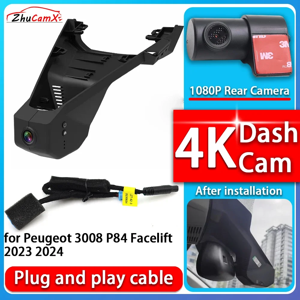 4K 2160P Camera Plug and Play Dash Cam Video Night Vision For Peugeot 3008 P84 Facelift 2023 2024
4K 2160P Camera Plug and Play Dash Cam Video Night Vision For Peugeot 3008 P84 Facelift 2023 2024