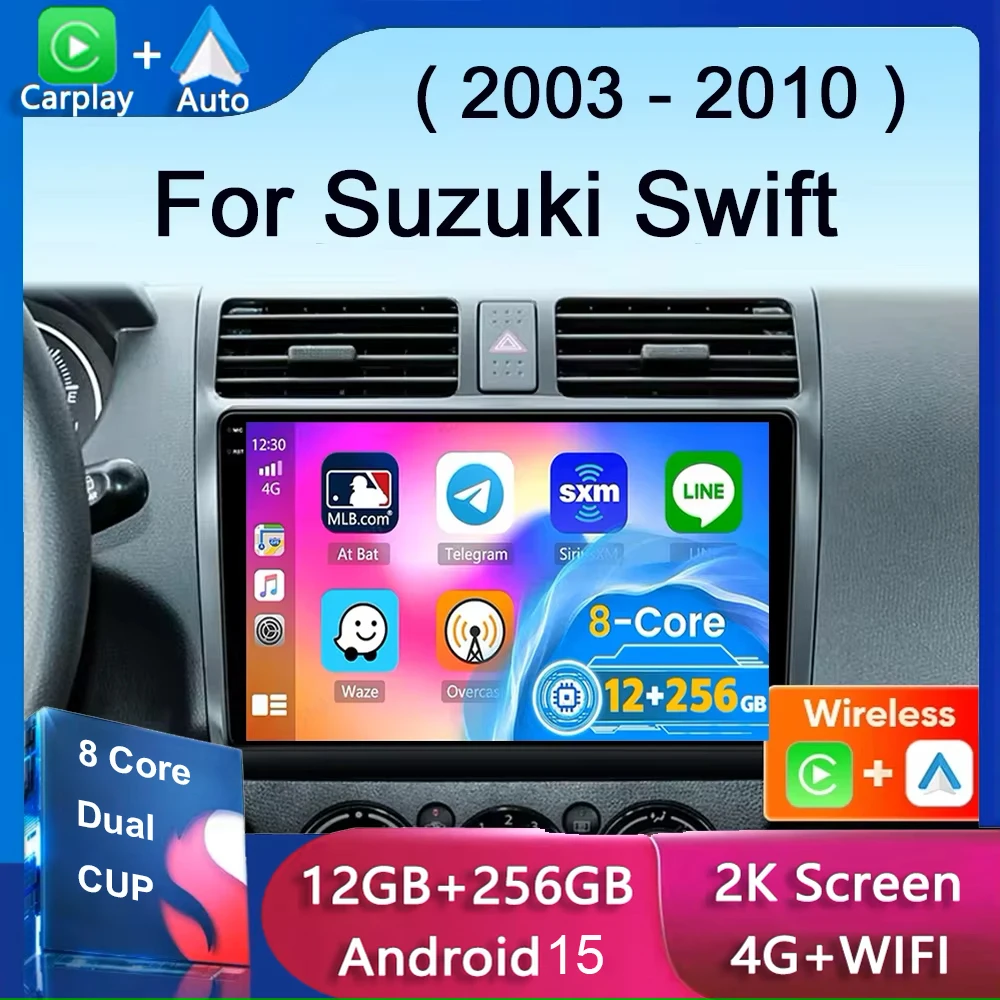 Автомобильное радио Android 15 для Suzuki Swift 2003-2006 2007 2008 2009 2010 Мультимедийный плеер Стерео Carplay АВТО головное устройство WIFI 4G BT
Автомобильное радио Android 15 для Suzuki Swift 2003-2006 2007 2008 2009 2010 Мультимедийный плеер Стерео Carplay АВТО головное устройство WIFI 4G BT