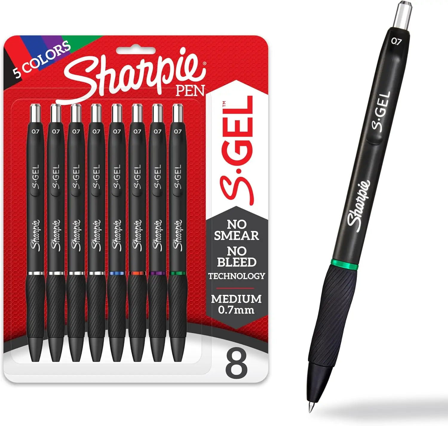 Gel Pens, Medium Point 0.7mm, Assorted Ink Colors, 8 Count - Smooth Writing, Journaling, Drawing, Note-Taking, College Supplies
Gel Pens, Medium Point 0.7mm, Assorted Ink Colors, 8 Count - Smooth Writing, Journaling, Drawing, Note-Taking, College Supplies