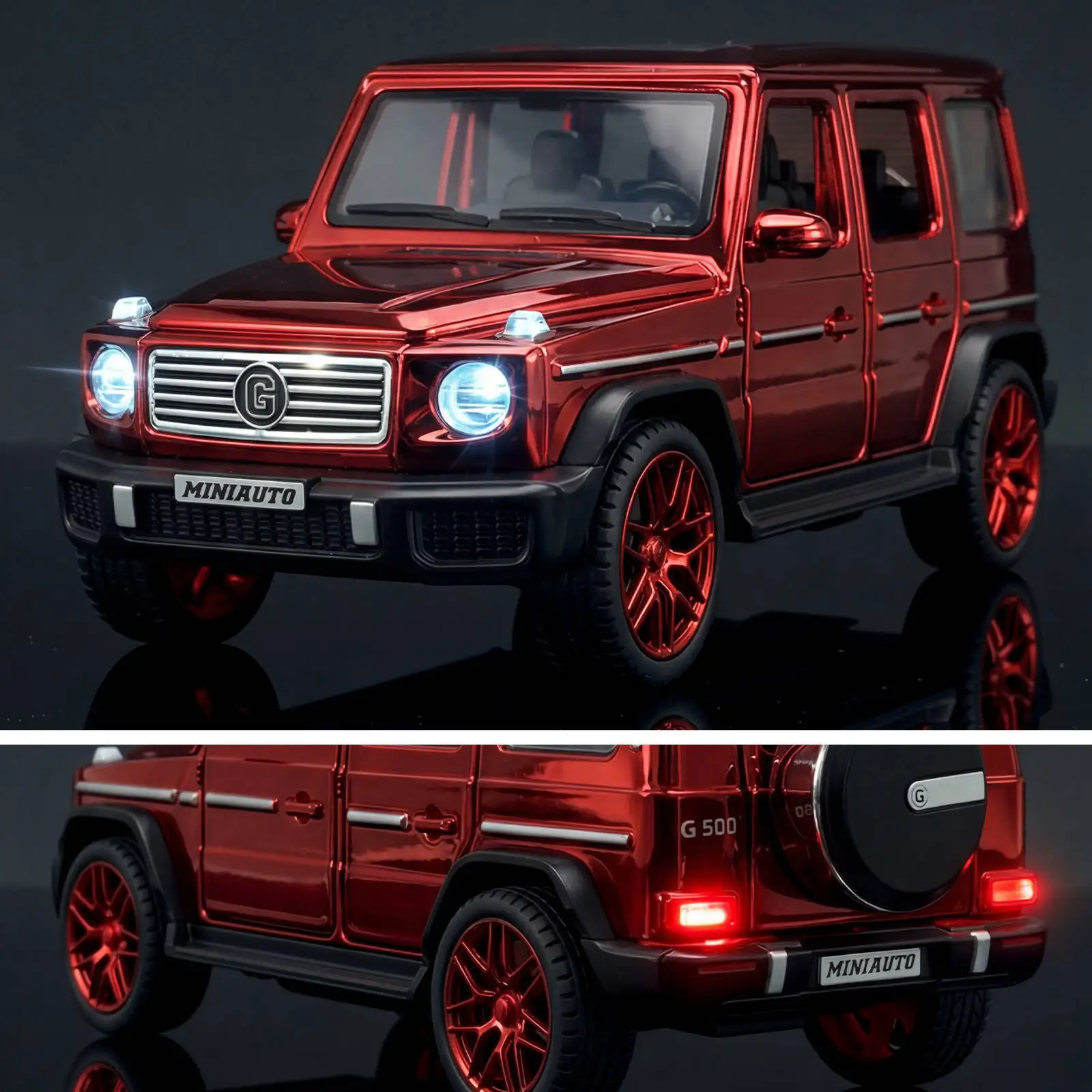 1:32 G500 Electroplated Alloy Car Model Pull Back Sound and Light Diecast Alloy Car Model Collectible Gift
1:32 G500 Electroplated Alloy Car Model Pull Back Sound and Light Diecast Alloy Car Model Collectible Gift