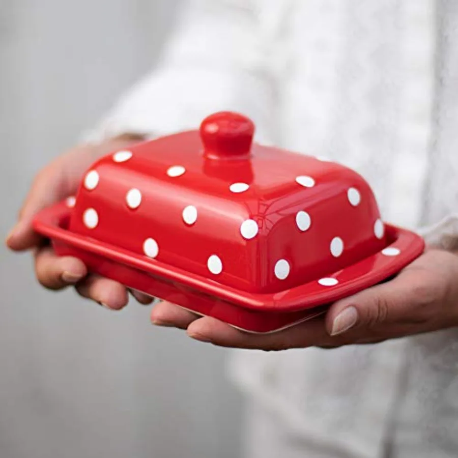 Large Butter Dish with Lid for Countertop Ceramic Butter Keeper Butter Container with Knob Handle Butter Holder Tray with Cover
Large Butter Dish with Lid for Countertop Ceramic Butter Keeper Butter Container with Knob Handle Butter Holder Tray with Cover