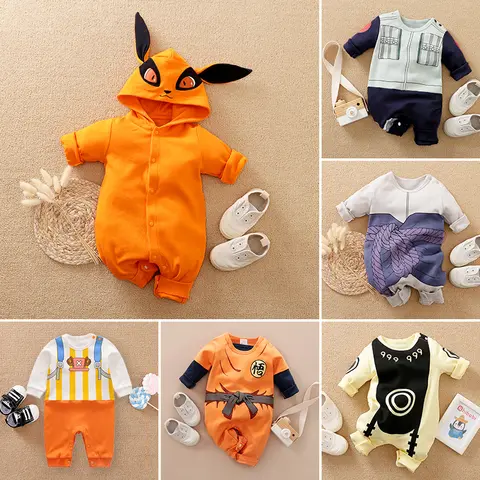 Neonati Vestiti per bambini Pantaloni a maniche lunghe Banchetto COTONE Cartoon Anime 0-24 mesi Primavera e autunno Moda pagliaccetto neonatale
