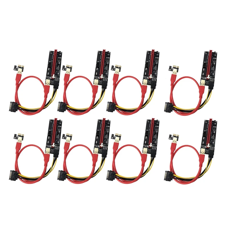 8 Pack Pcie Dual Chip 16X To 1X Powered Riser Adapter Card, 6 PIN & 3 Connector USB 3.0 Cable & 6 Pin Power Cable
8 Pack Pcie Dual Chip 16X To 1X Powered Riser Adapter Card, 6 PIN & 3 Connector USB 3.0 Cable & 6 Pin Power Cable
