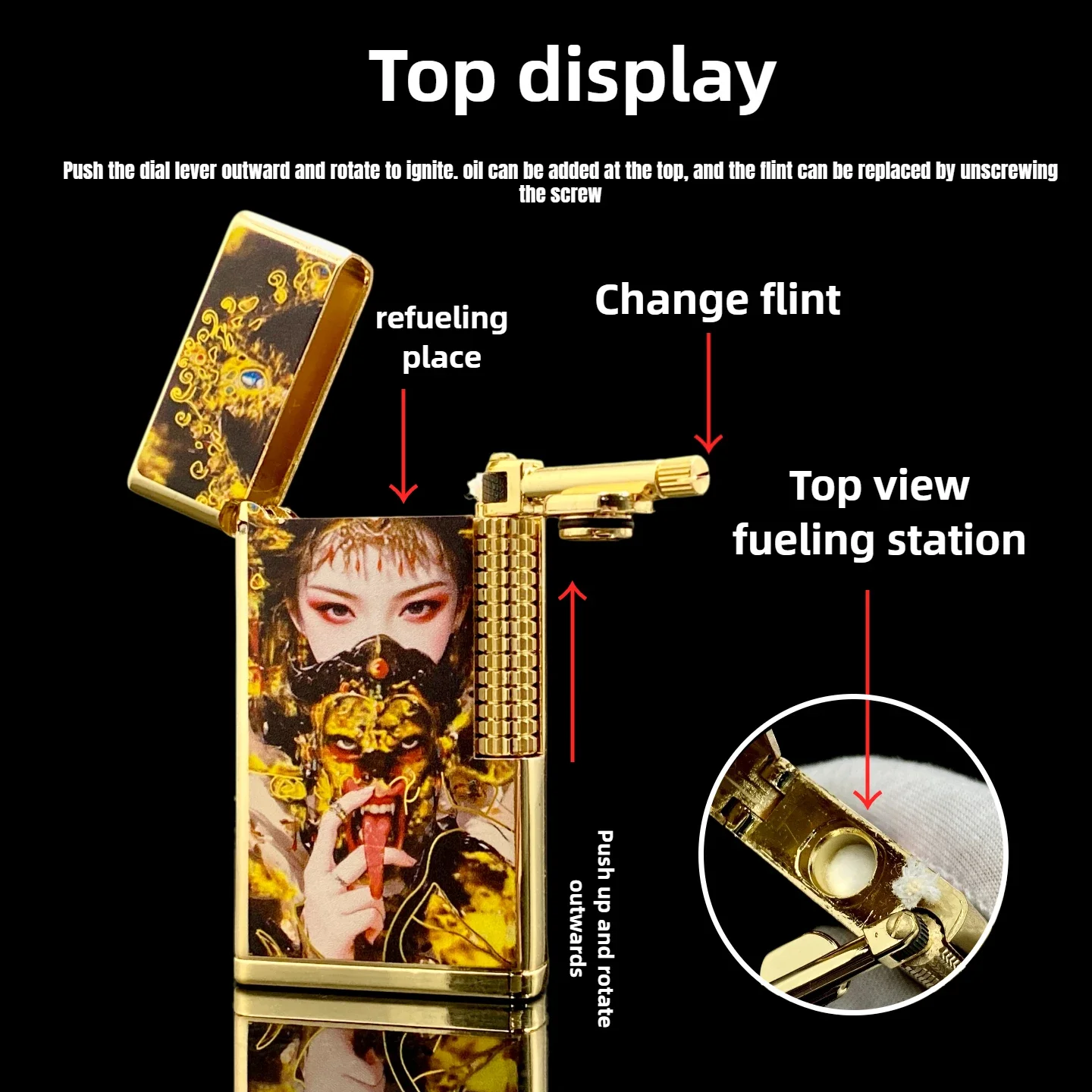 New Narrow Side Sliding Lighter with Double-sided Color Printing and Exquisite Pattern Grinding Wheel Ignition Gift for Men
New Narrow Side Sliding Lighter with Double-sided Color Printing and Exquisite Pattern Grinding Wheel Ignition Gift for Men