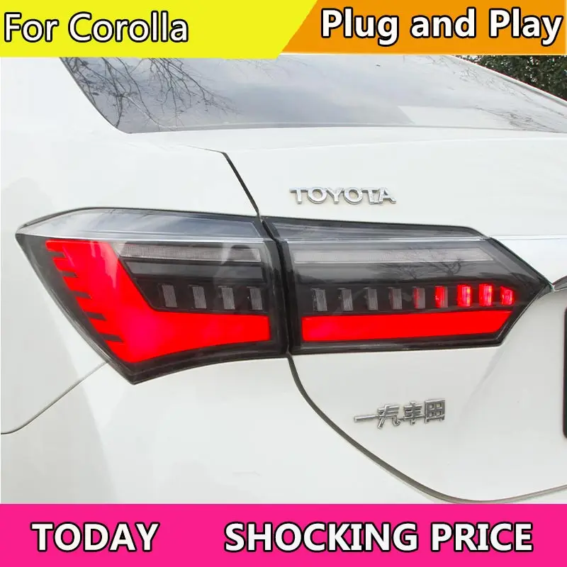 doxa Car Styling for Toyota Corolla Tail Lights 2014-2018 LED Tail Lamp LED DRL Dynamic Signal Brake Reverse auto Accessories
doxa Car Styling for Toyota Corolla Tail Lights 2014-2018 LED Tail Lamp LED DRL Dynamic Signal Brake Reverse auto Accessories